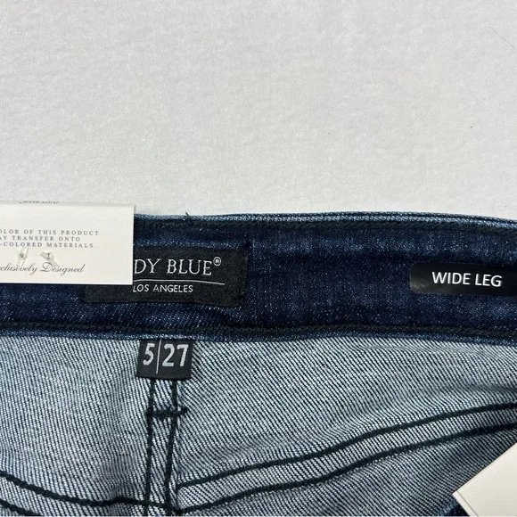 NWT Judy Blue Wide Leg Mid Rise Blue Jeans Womens Size 5/27 - Picture 2 of 11